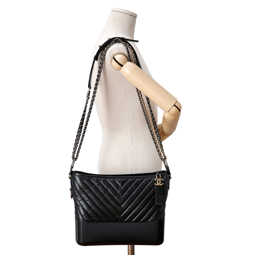 CHANEL(USED)샤넬 쉐브론 가브리엘  호보백 블랙