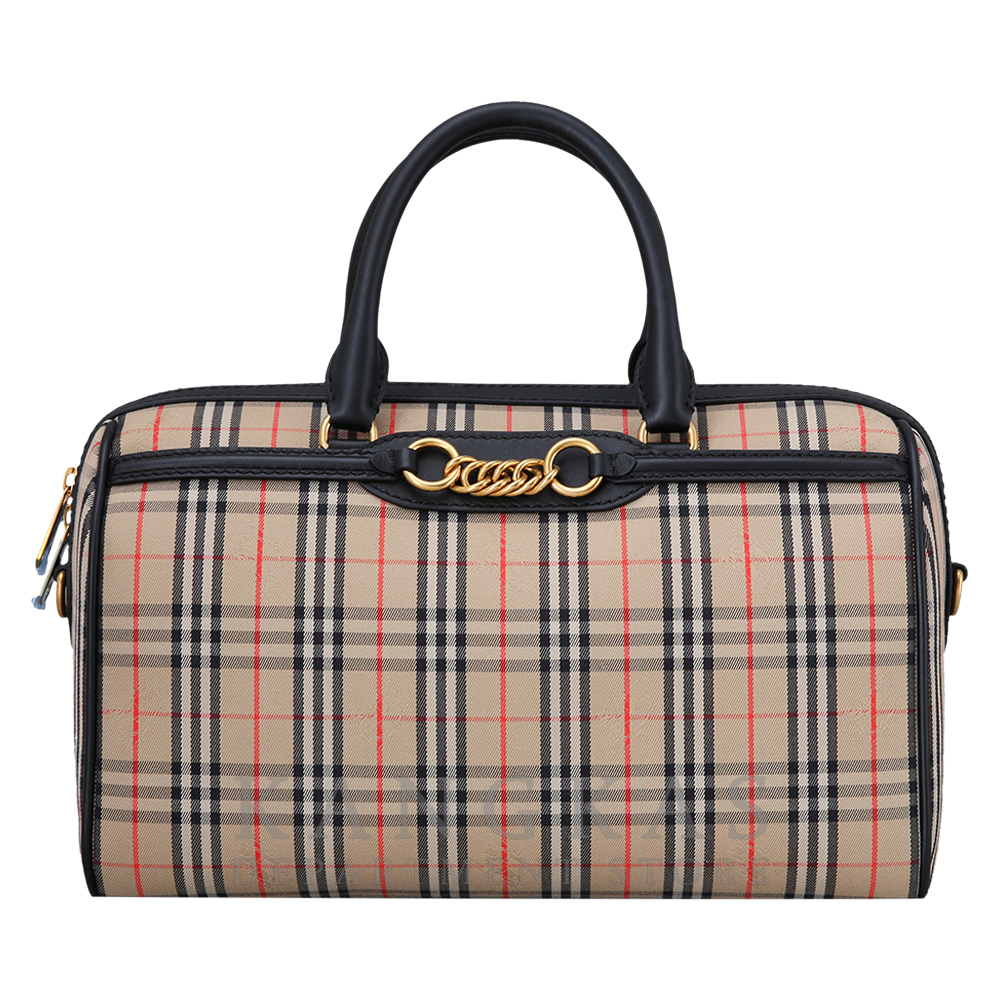 BURBERRY(USED)버버리 패브릭 체크 보스턴백