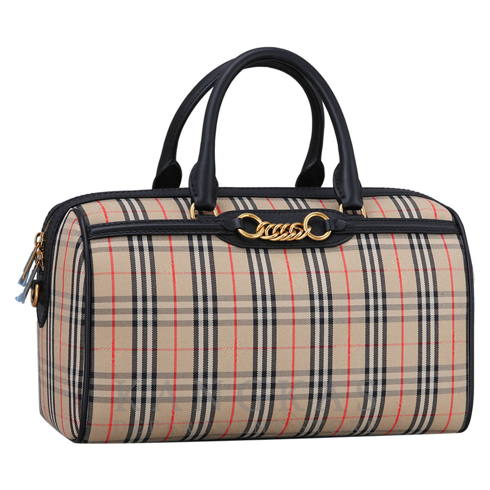 BURBERRY(USED)버버리 패브릭 체크 보스턴백