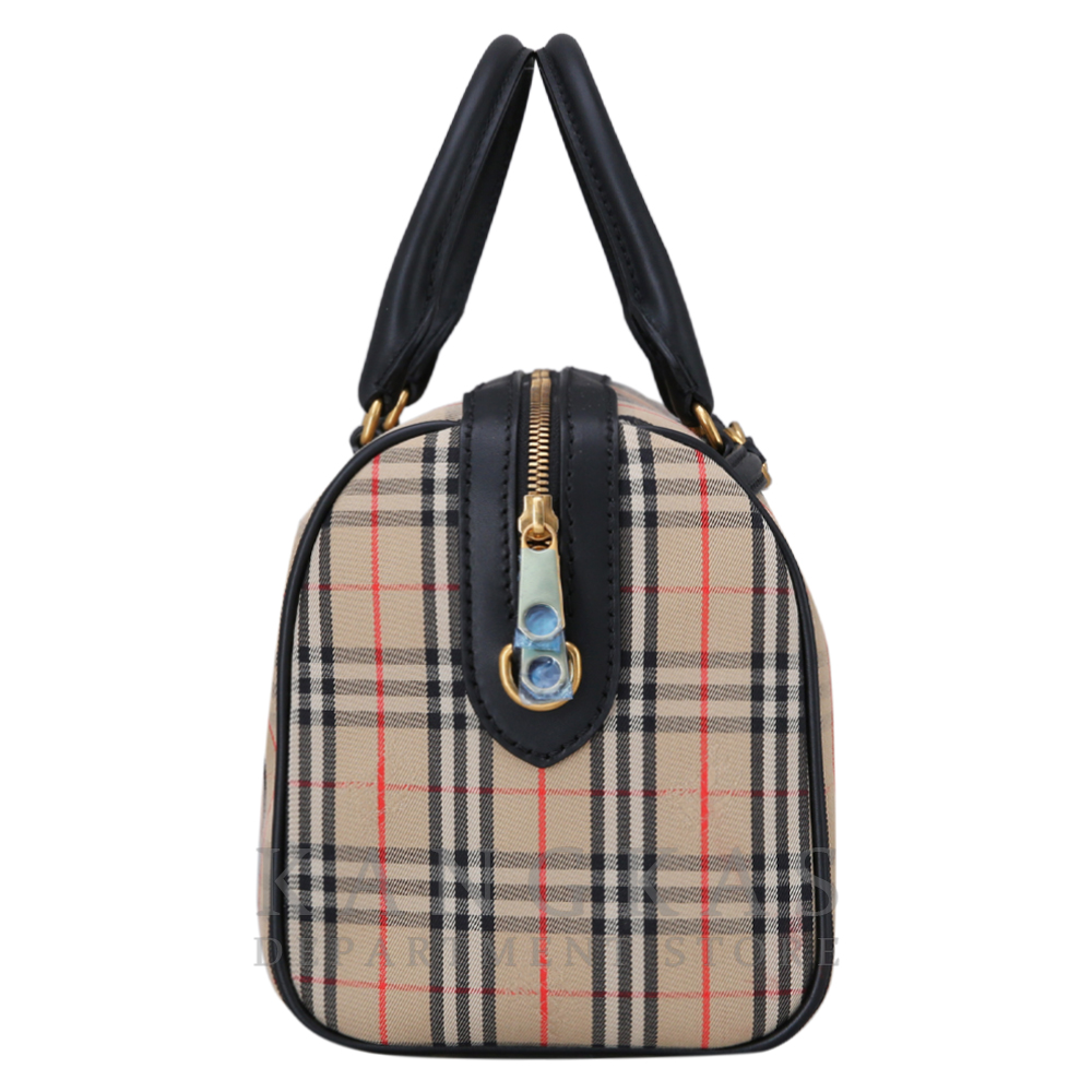 BURBERRY(USED)버버리 패브릭 체크 보스턴백
