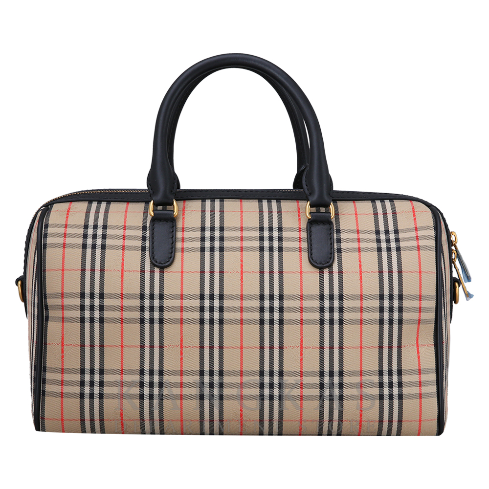 BURBERRY(USED)버버리 패브릭 체크 보스턴백