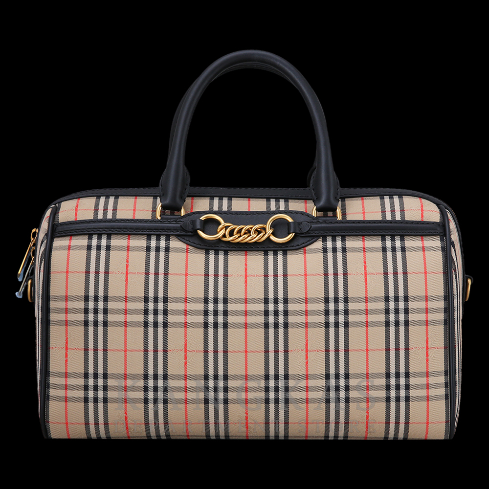 BURBERRY(USED)버버리 패브릭 체크 보스턴백
