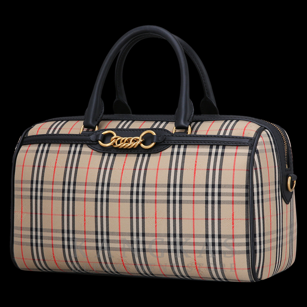 BURBERRY(USED)버버리 패브릭 체크 보스턴백
