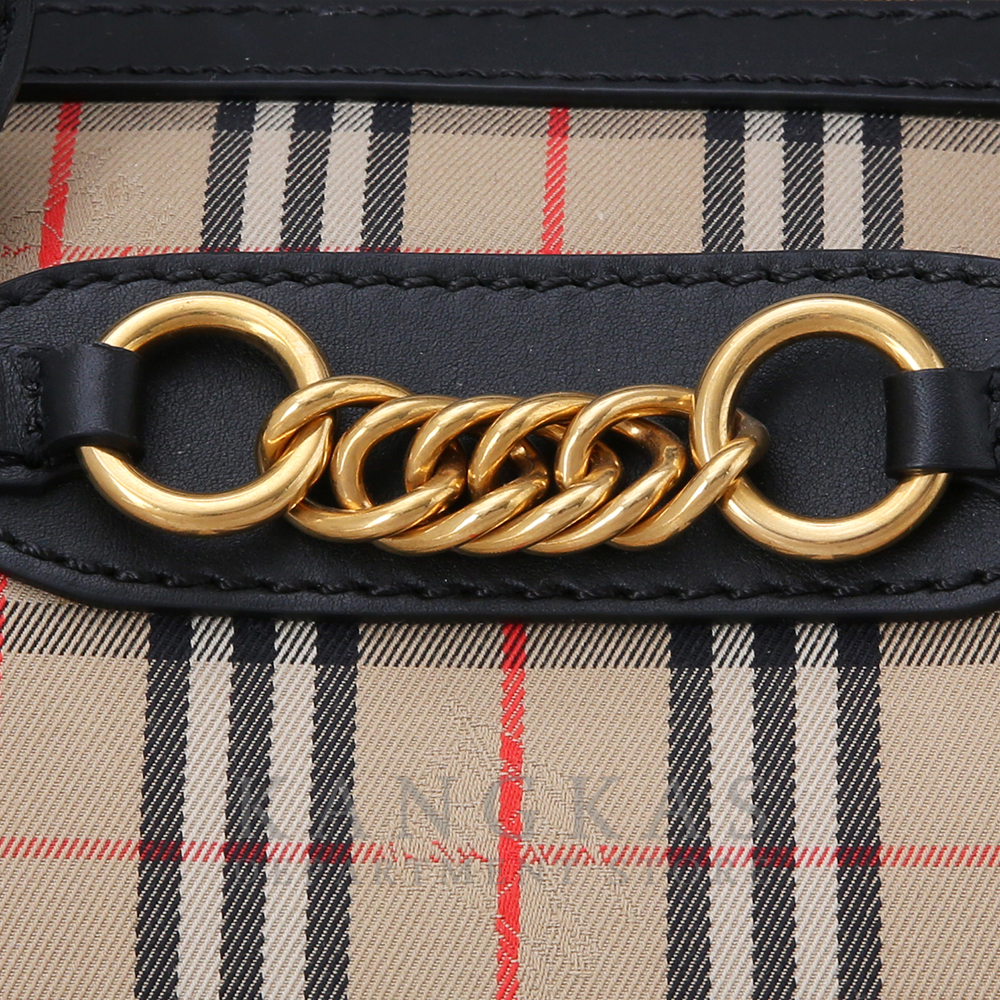 BURBERRY(USED)버버리 패브릭 체크 보스턴백
