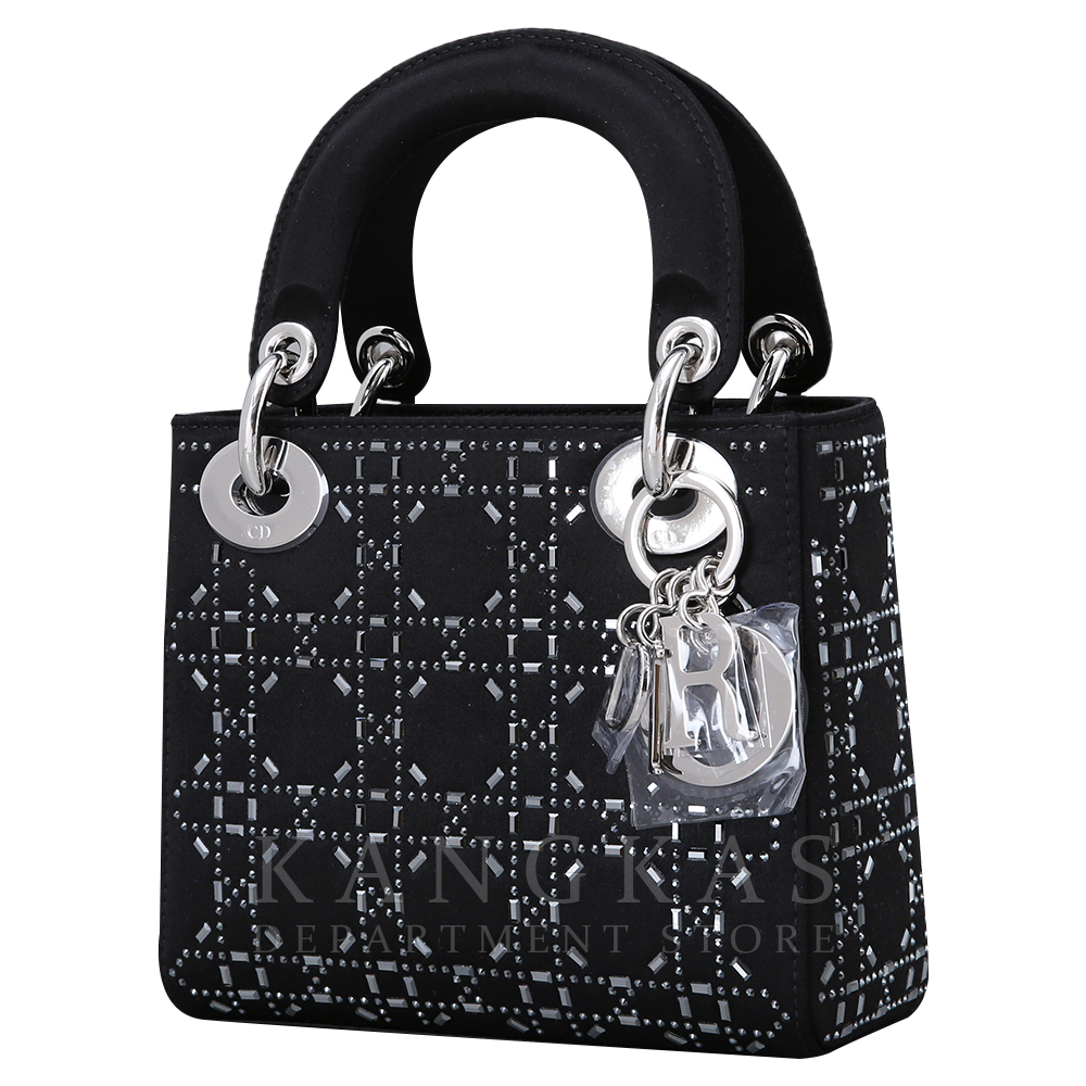 CHRISTIAN DIOR(USED)크리스찬디올 레이디디올 미니 블랙 라인 스톤