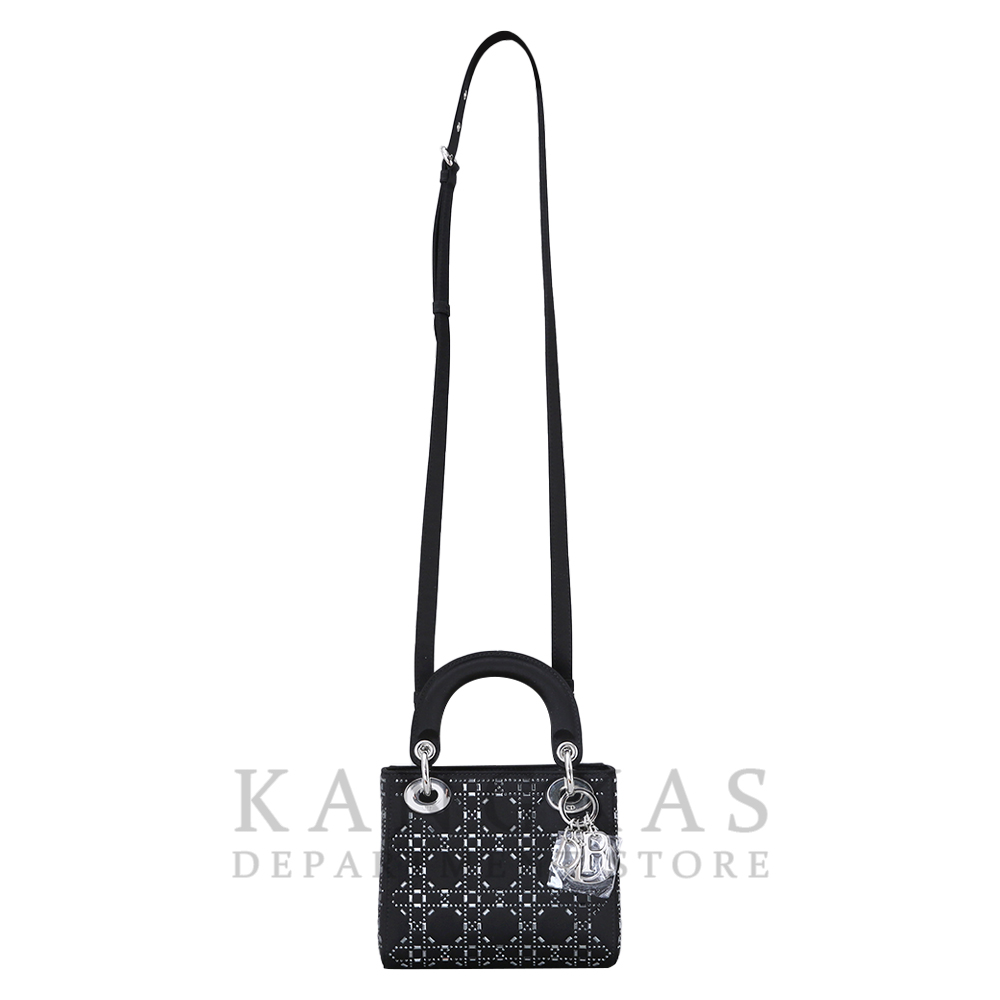 CHRISTIAN DIOR(USED)크리스찬디올 레이디디올 미니 블랙 라인 스톤