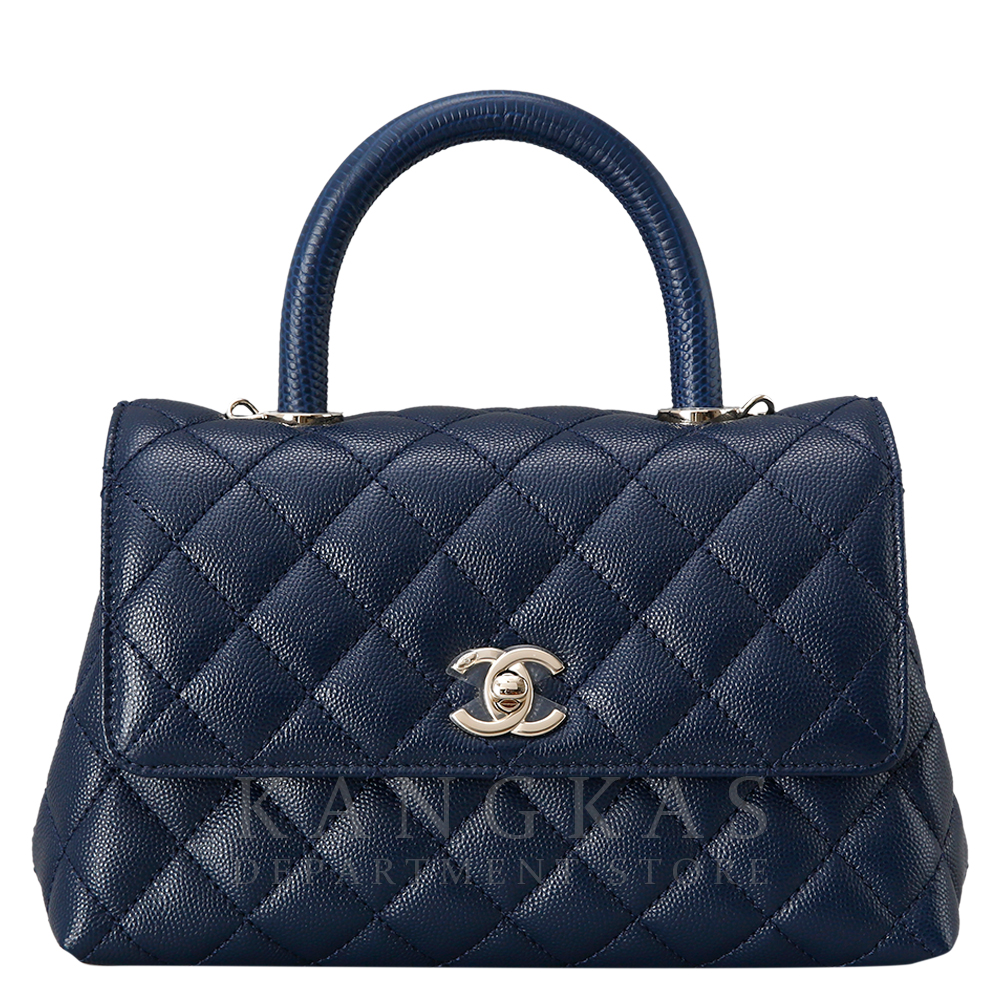 CHANEL(USED)샤넬 캐비어 코코핸들23 다크네이비 금장