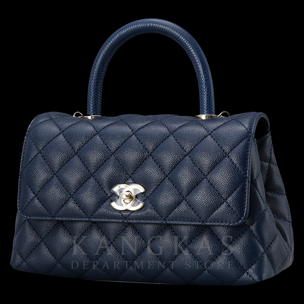 CHANEL(USED)샤넬 캐비어 코코핸들23 다크네이비 금장