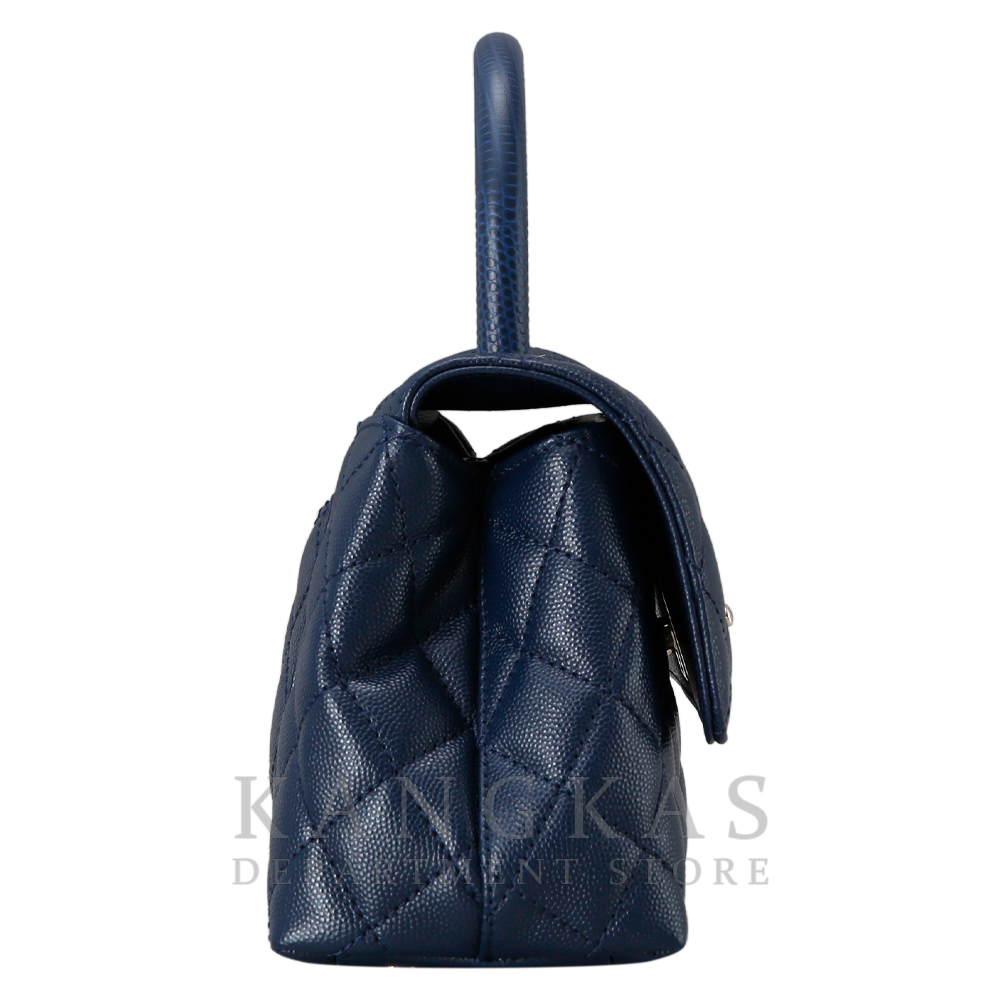 CHANEL(USED)샤넬 캐비어 코코핸들23 다크네이비 금장