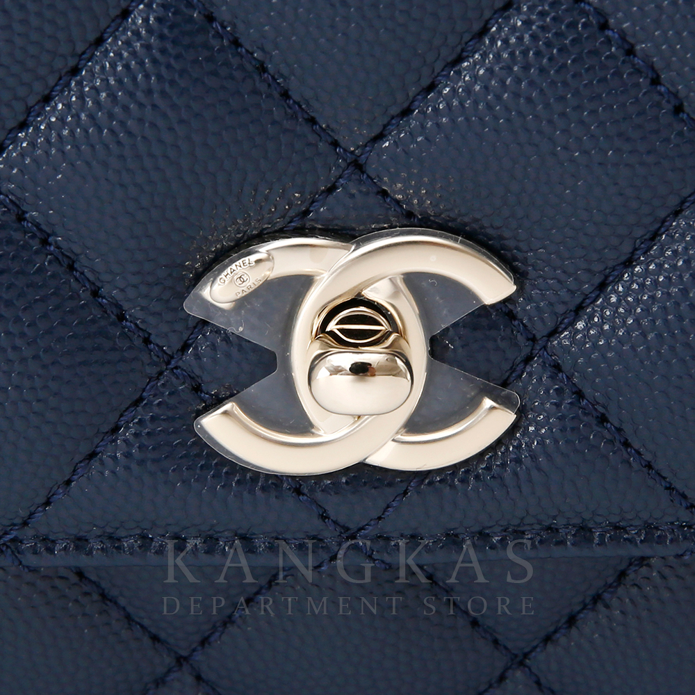CHANEL(USED)샤넬 캐비어 코코핸들23 다크네이비 금장