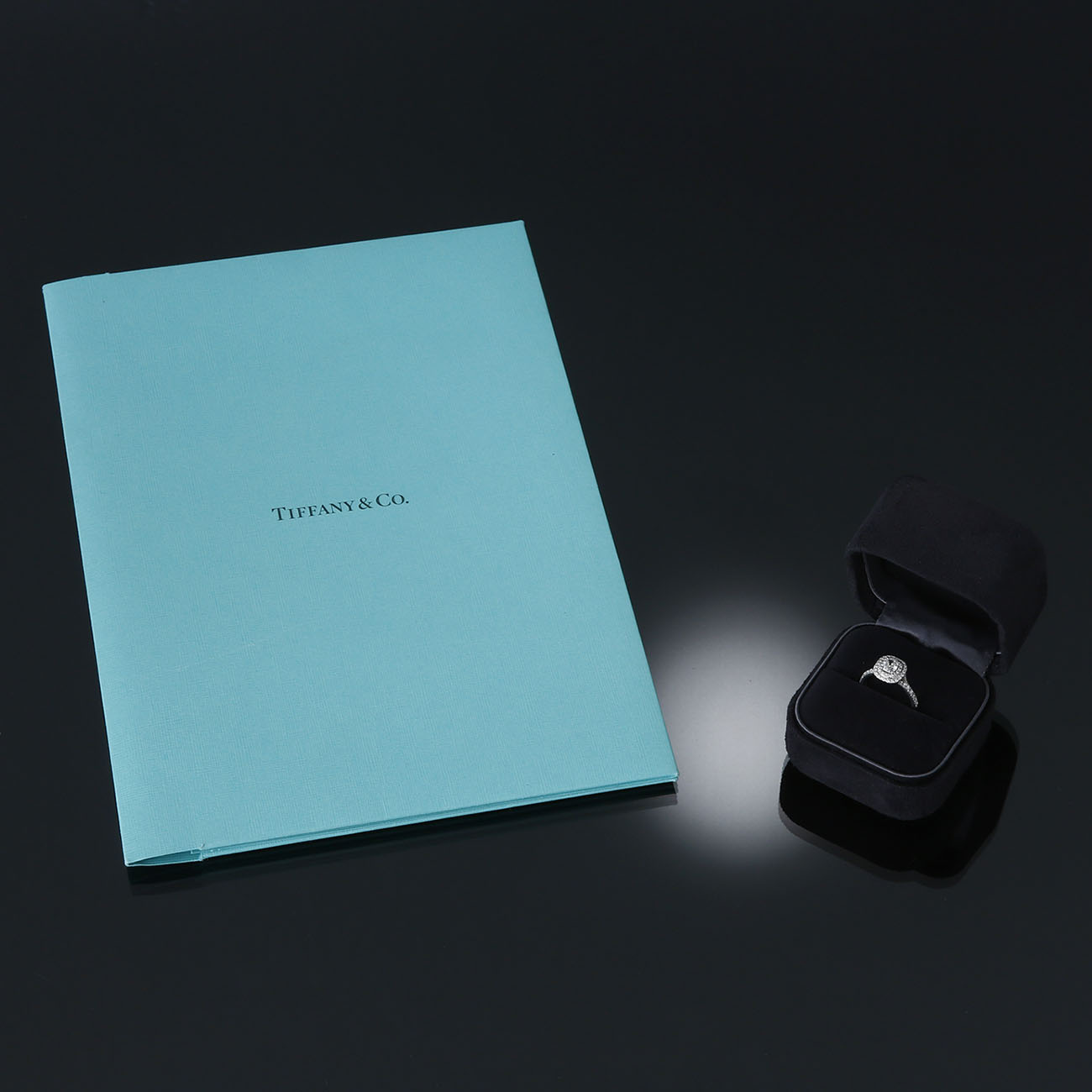 TIFFANY(USED)티파니 다이아몬드 파베 링 쿠션컷