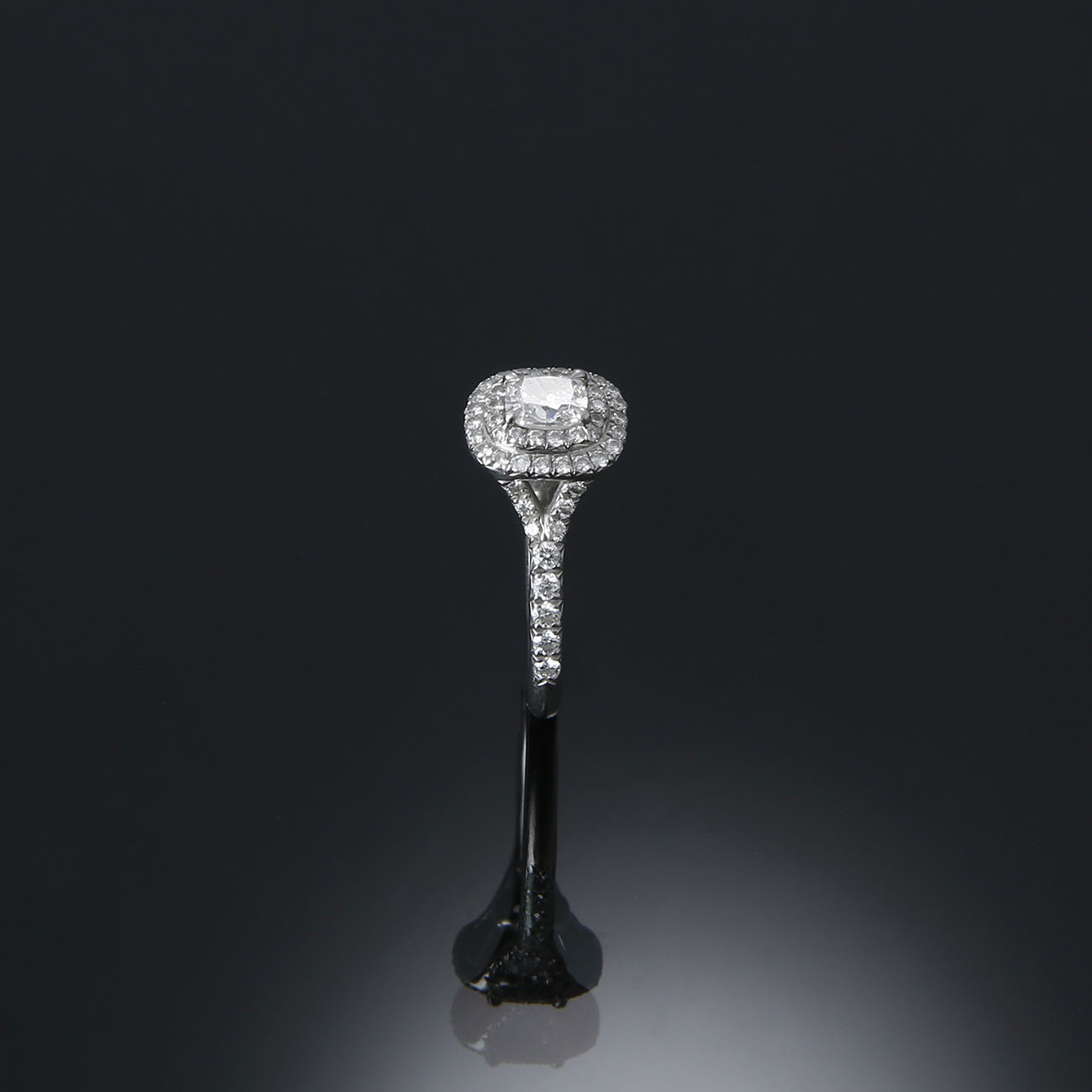 TIFFANY(USED)티파니 다이아몬드 파베 링 쿠션컷