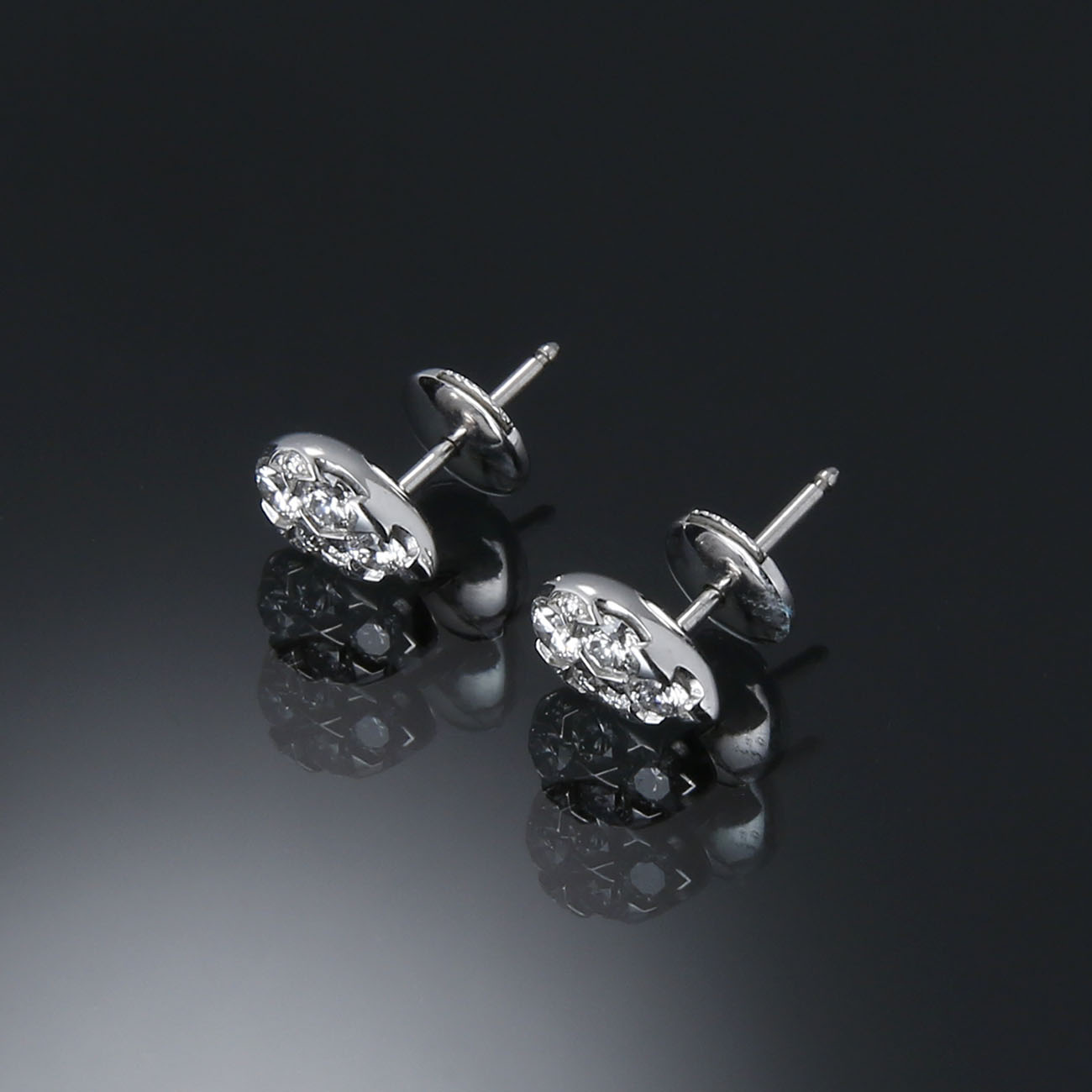 CARTIER(USED)까르띠에 물방울 이어링 다이아몬드 파베
