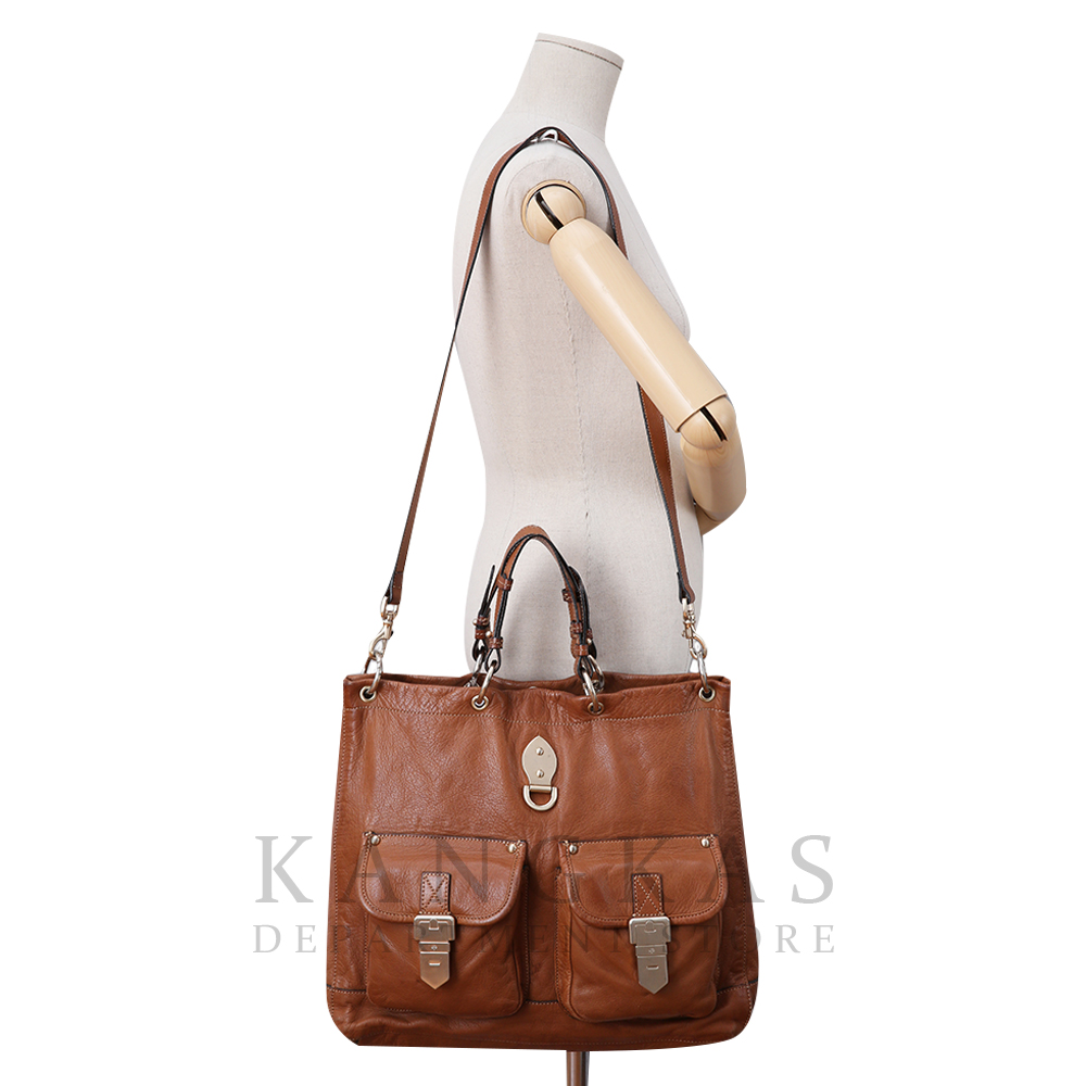 MULBERRY(USED)멀버리 브라운 레더 툐트숄더