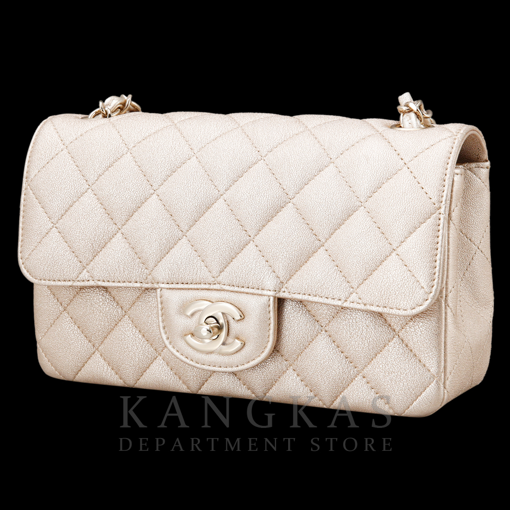 CHANEL(USED)샤넬 클래식 캐비어 뉴미니 골드