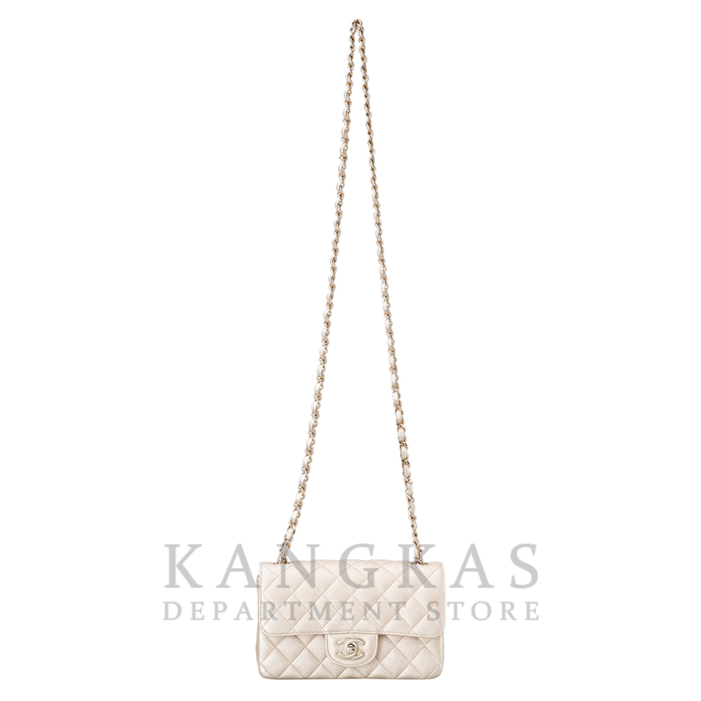 CHANEL(USED)샤넬 클래식 캐비어 뉴미니 골드