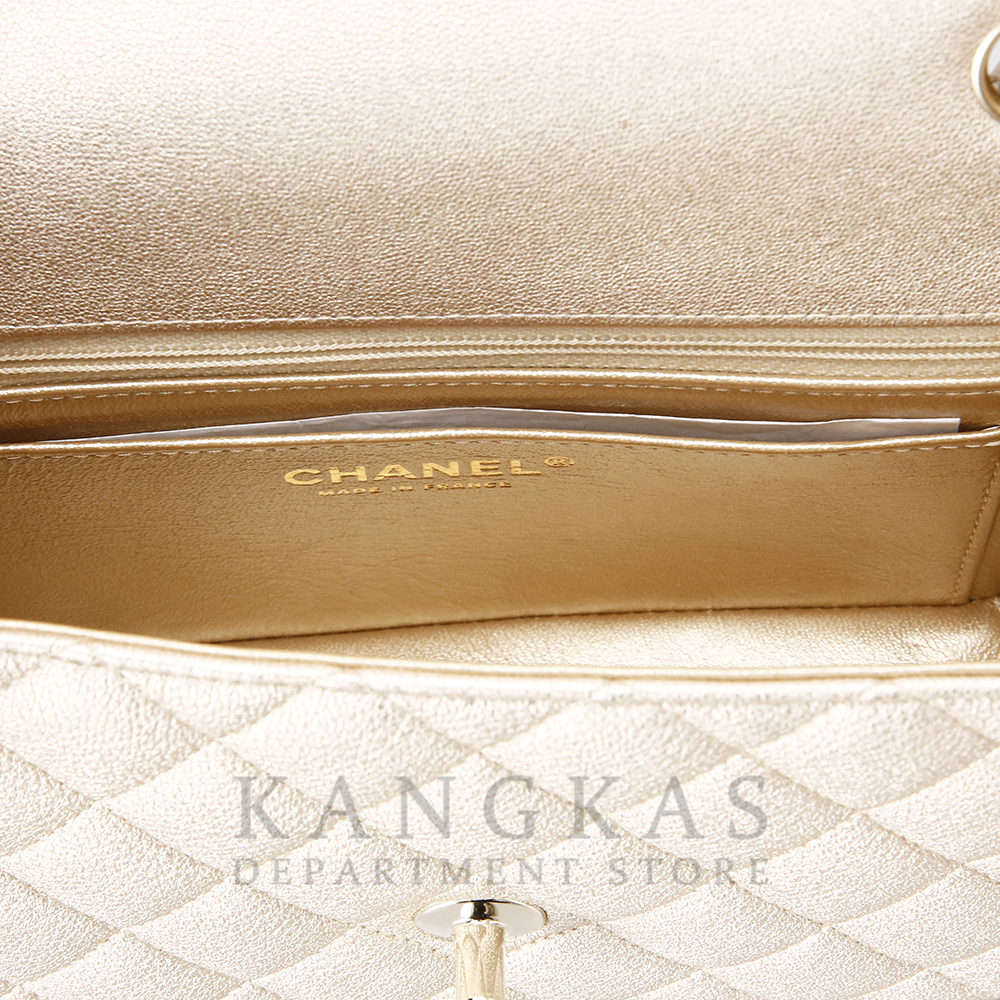 CHANEL(USED)샤넬 클래식 캐비어 뉴미니 골드