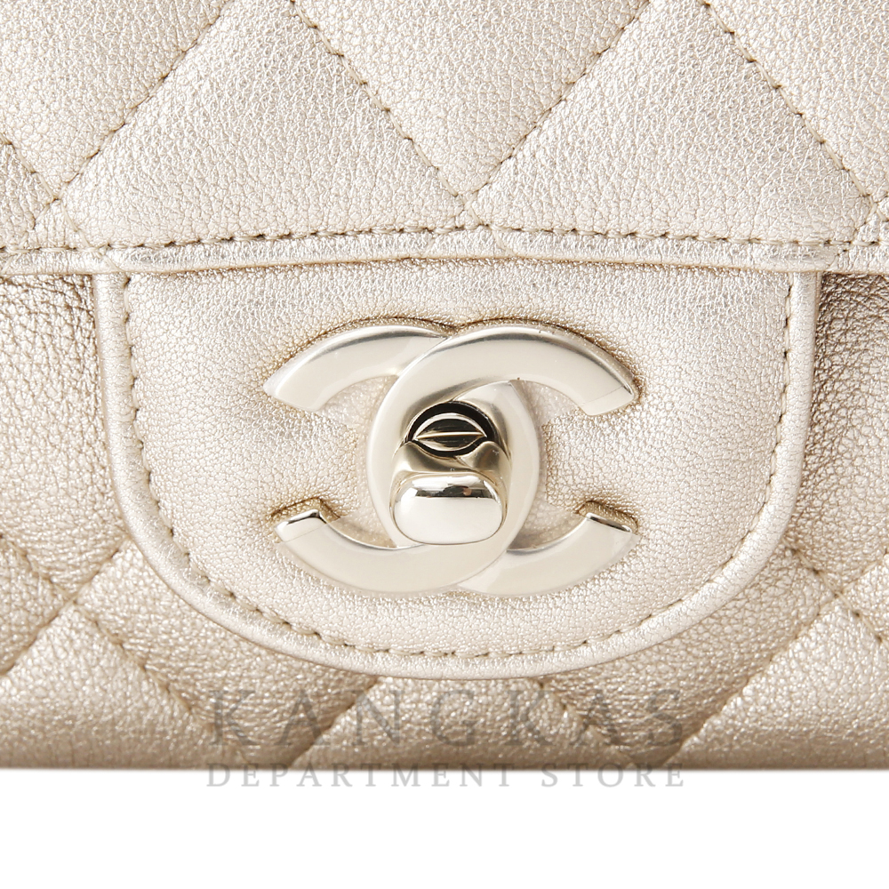 CHANEL(USED)샤넬 클래식 캐비어 뉴미니 골드