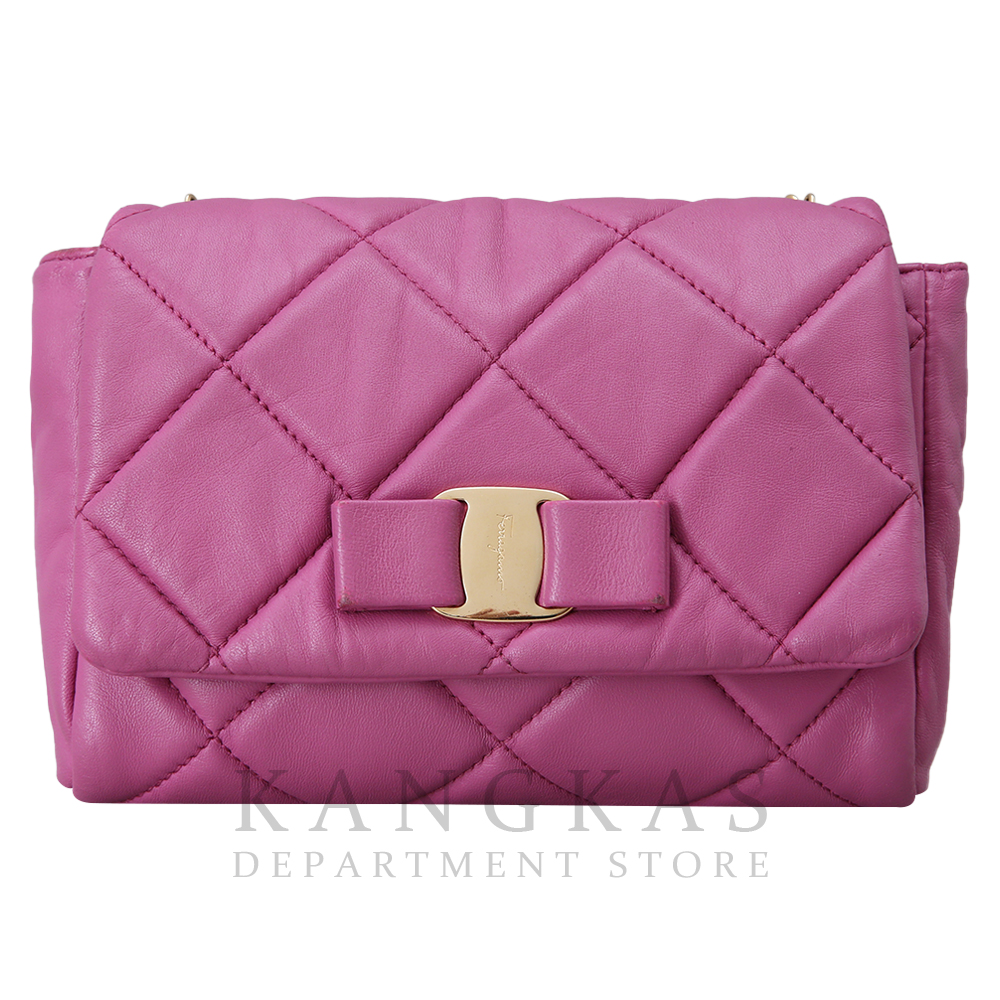 FERRAGAMO(USED)페레가모 바라리본 미니 체인 숄더백