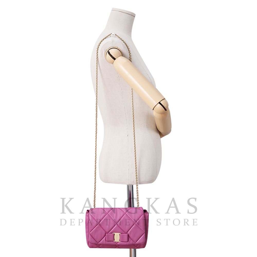 FERRAGAMO(USED)페레가모 바라리본 미니 체인 숄더백