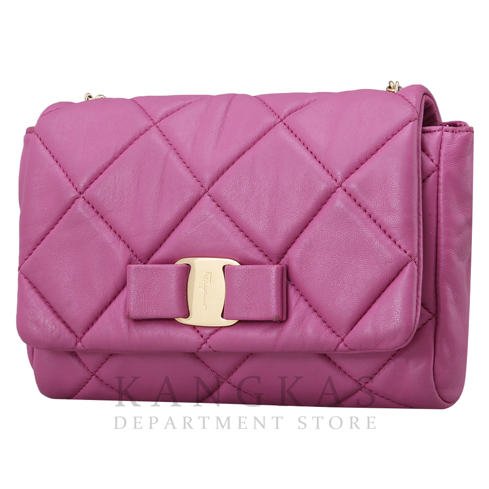 FERRAGAMO(USED)페레가모 바라리본 미니 체인 숄더백