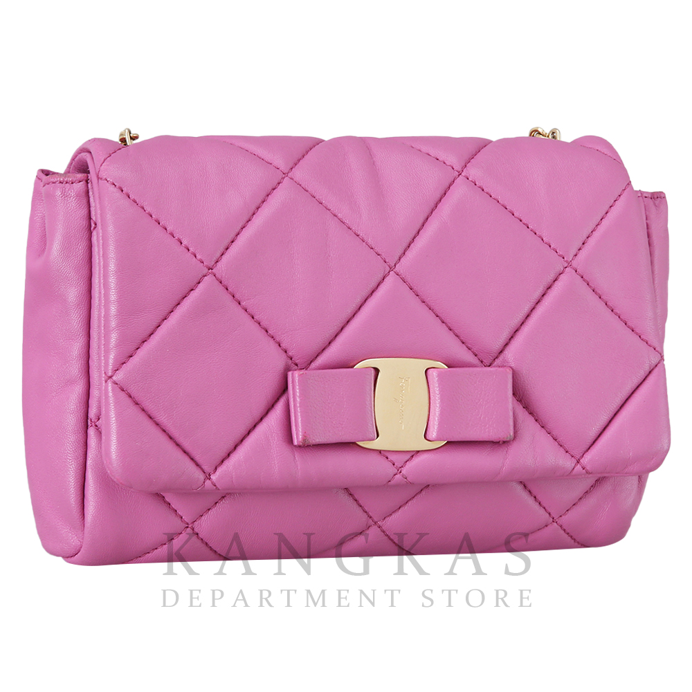 FERRAGAMO(USED)페레가모 바라리본 미니 체인 숄더백