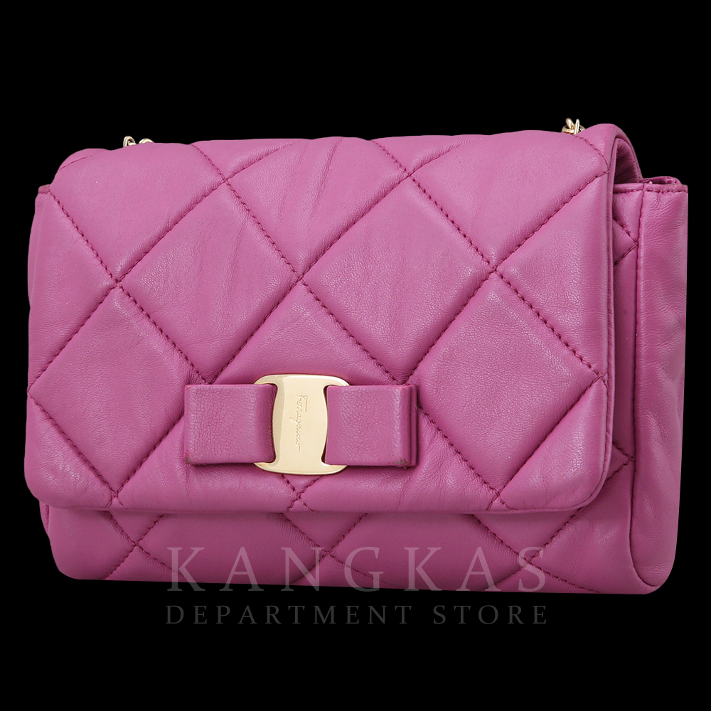 FERRAGAMO(USED)페레가모 바라리본 미니 체인 숄더백