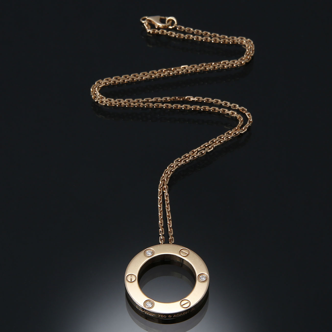 CARTIER(USED)까르띠에 러브 네크리스 3p