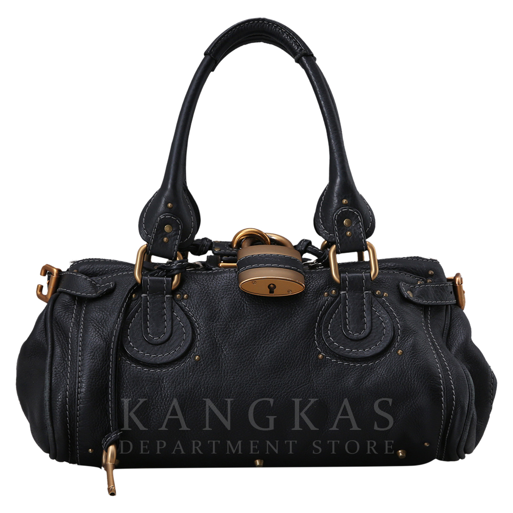 CHLOE(USED)끌로에 블랙 레더 토트백
