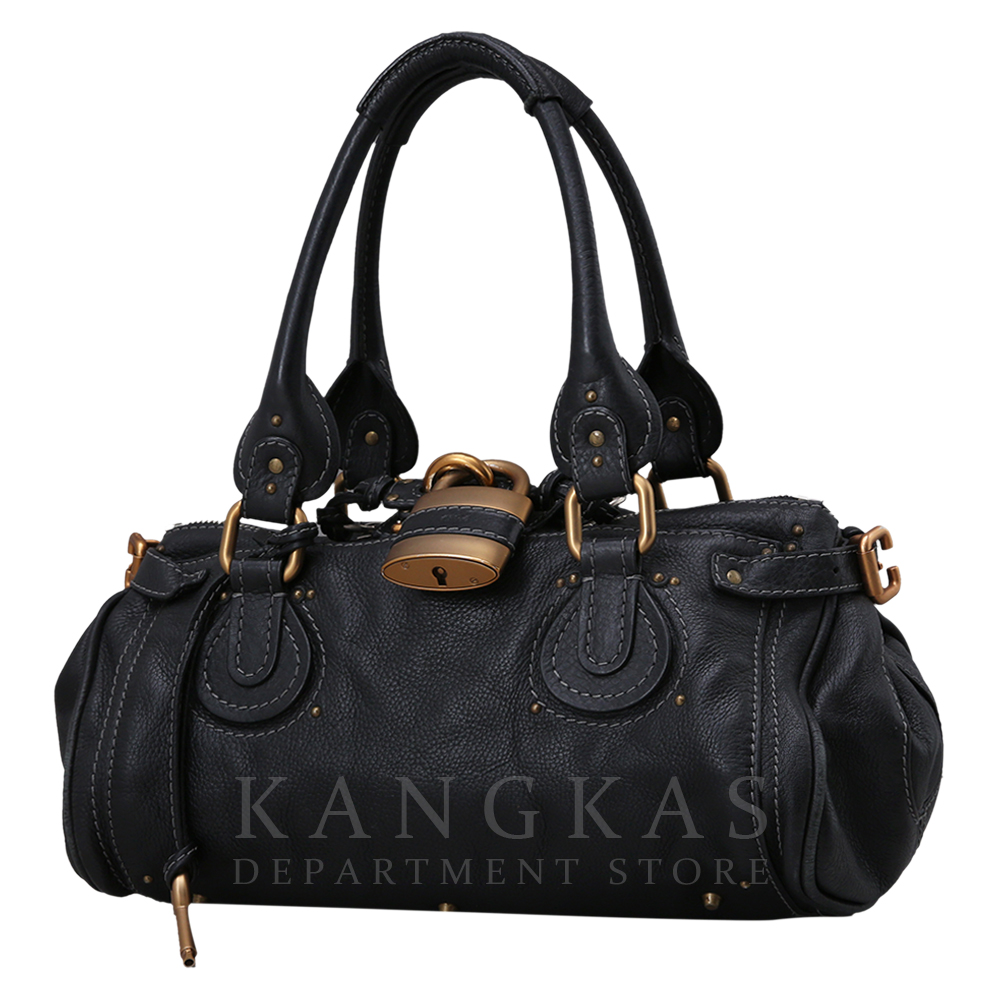 CHLOE(USED)끌로에 블랙 레더 토트백