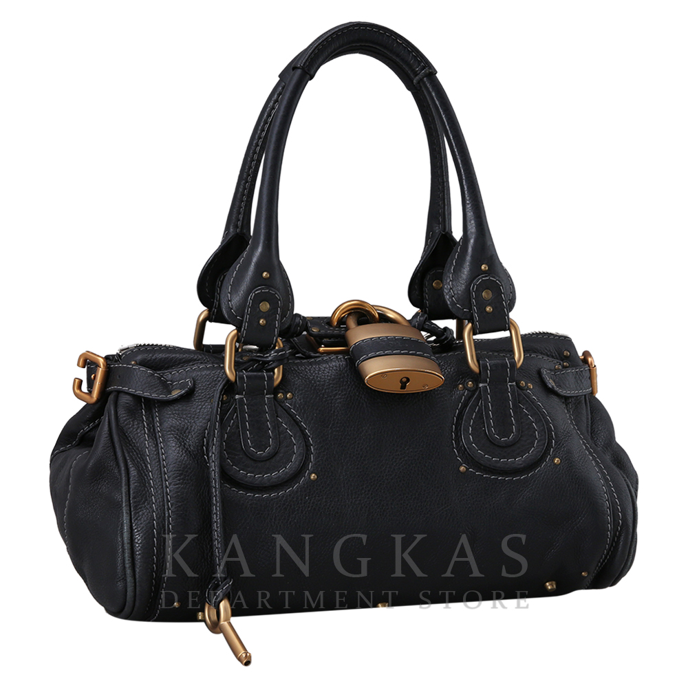 CHLOE(USED)끌로에 블랙 레더 토트백