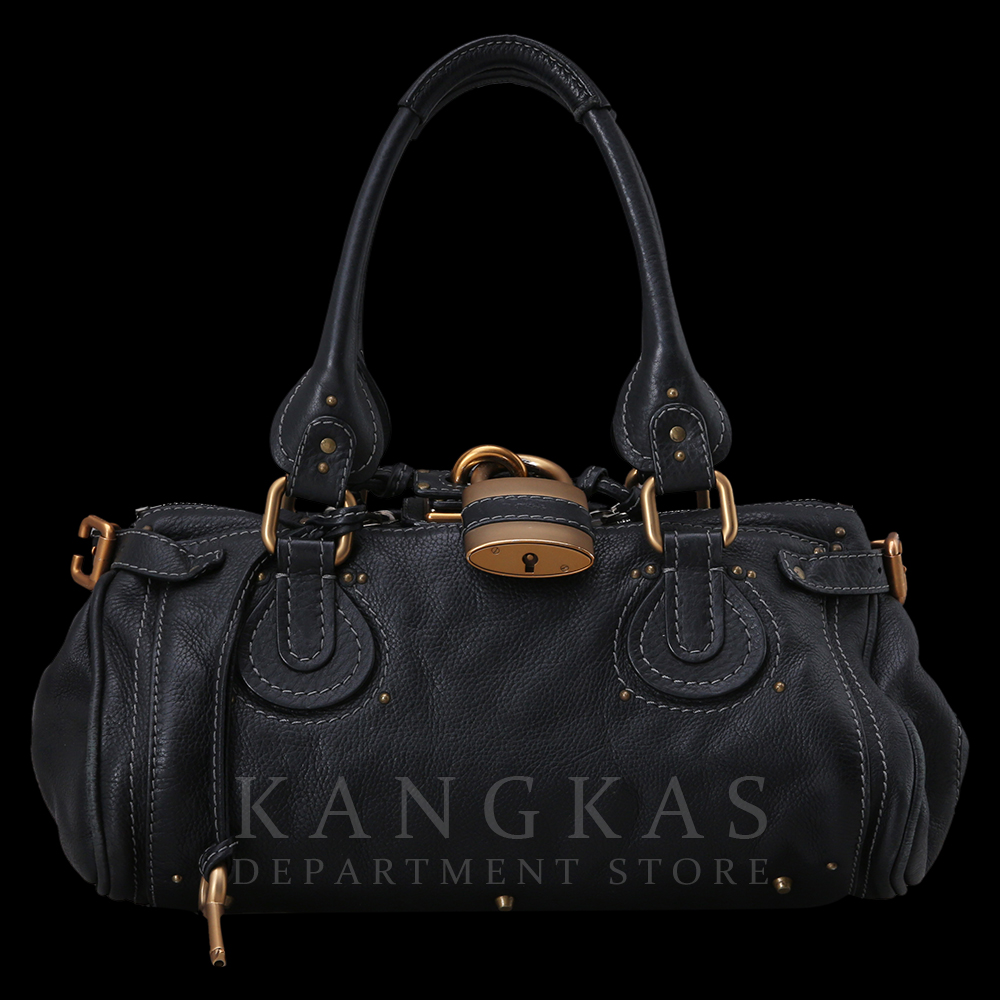 CHLOE(USED)끌로에 블랙 레더 토트백