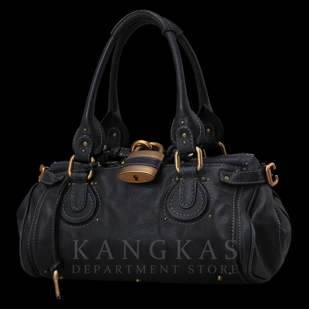 CHLOE(USED)끌로에 블랙 레더 토트백