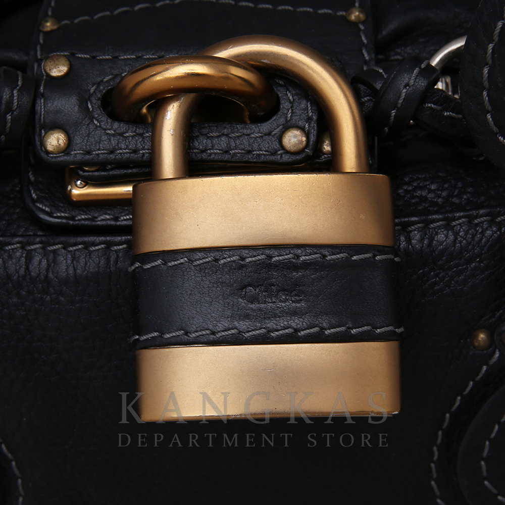 CHLOE(USED)끌로에 블랙 레더 토트백