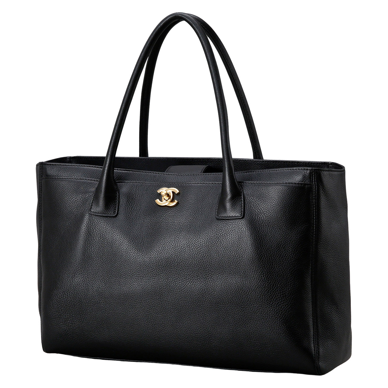 CHANEL(USED)샤넬 서프백 블랙 금장