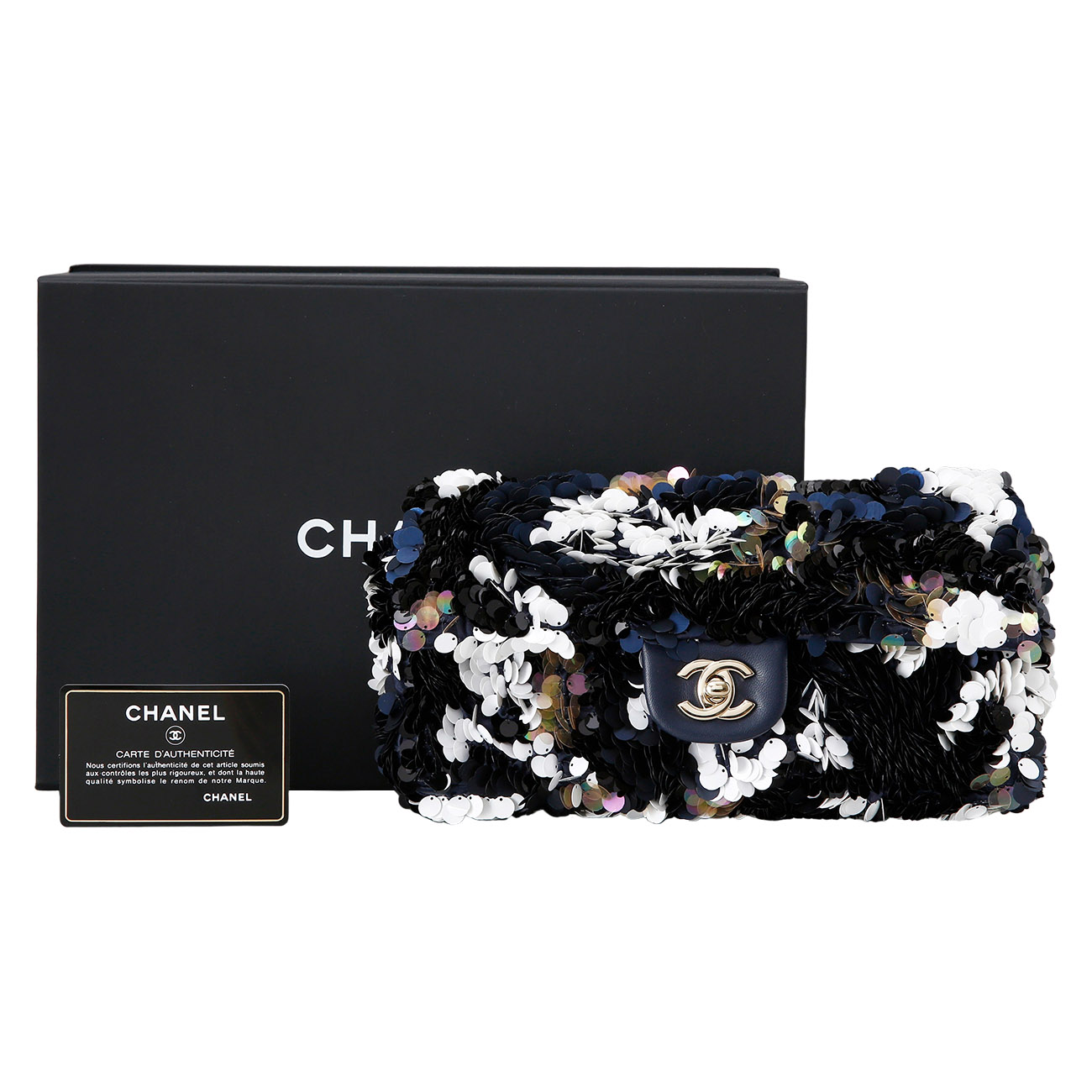 CHANEL(USED)샤넬 스팽글장식 체인숄더