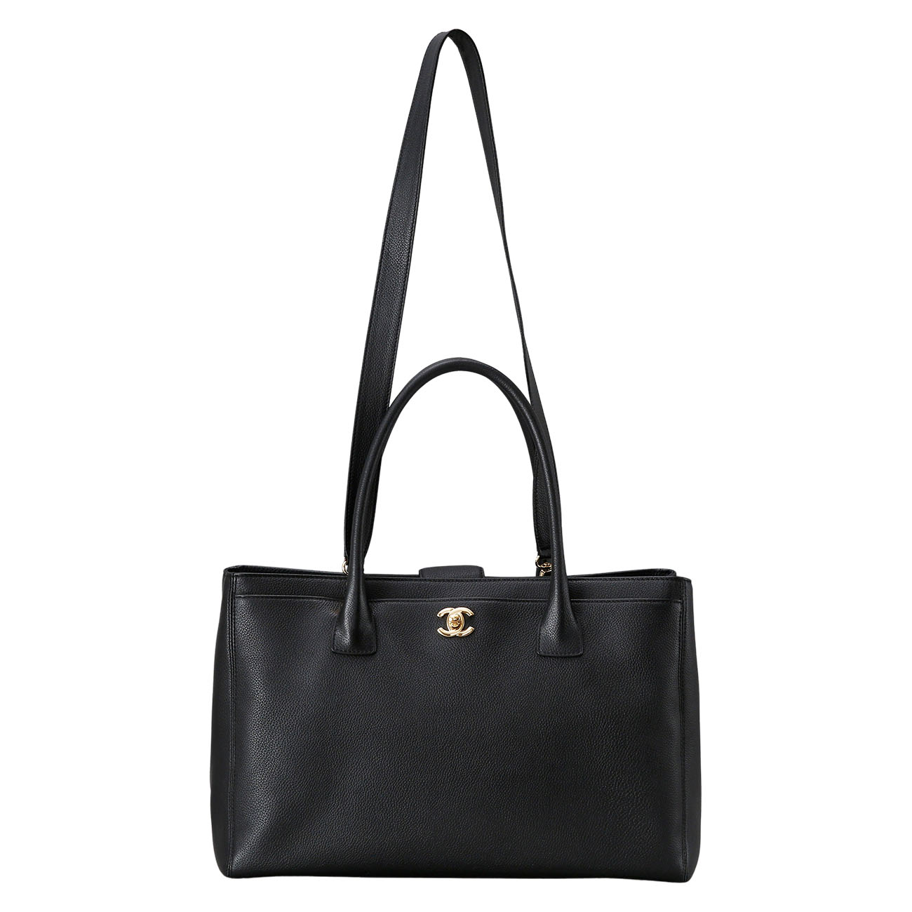 CHANEL(USED)샤넬 서프백 블랙 금장