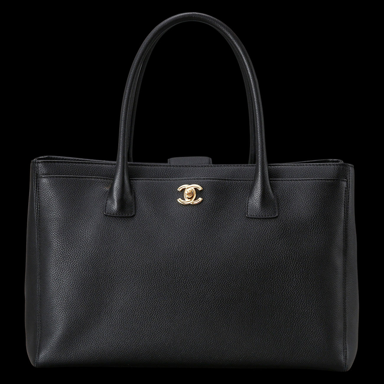 CHANEL(USED)샤넬 서프백 블랙 금장