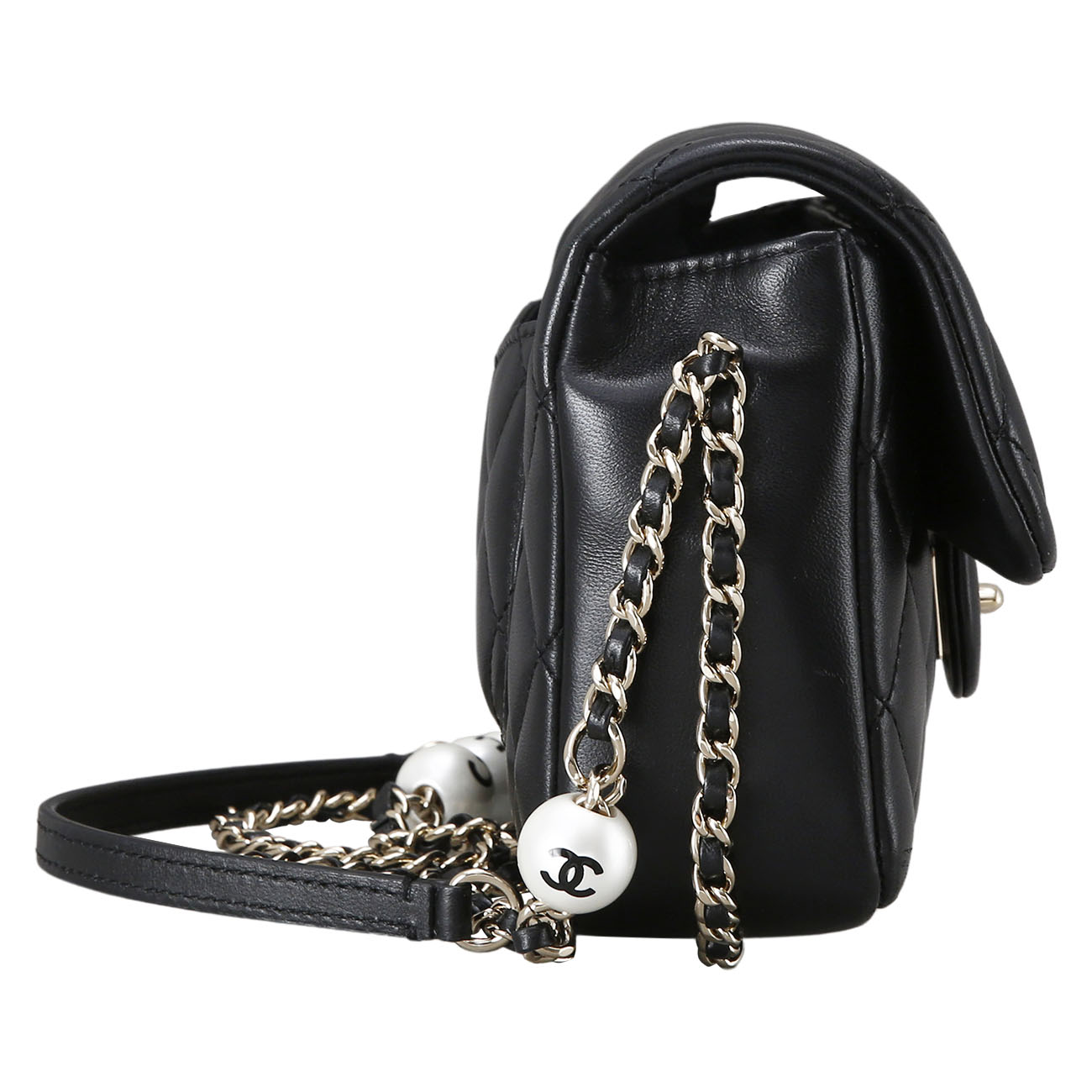 CHANEL(USED)샤넬 클래식 램스킨 뉴미니 시즌 진주 크로스백