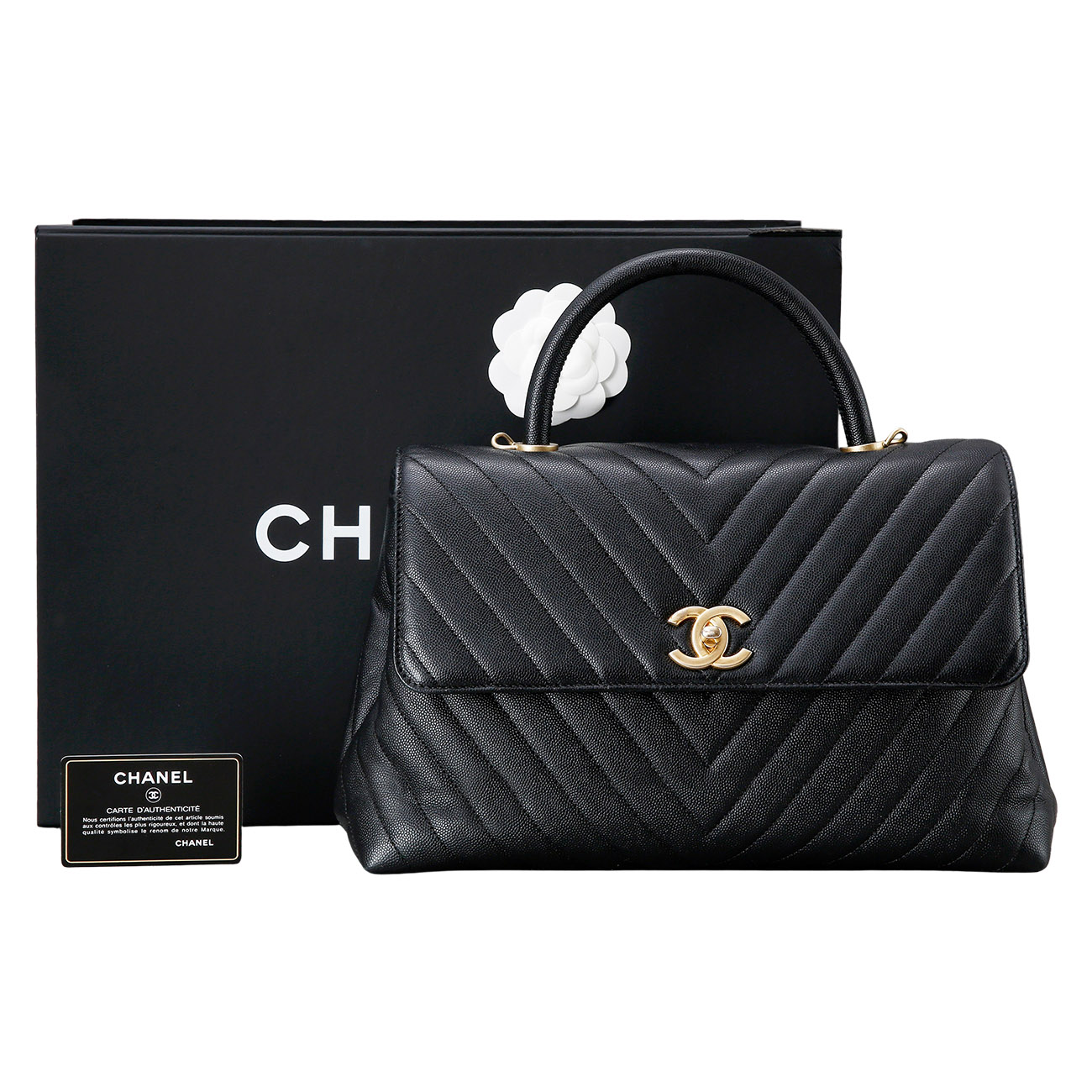 CHANEL(USED)샤넬 캐비어 코코핸들 라지