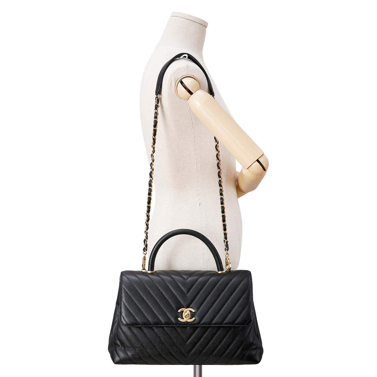 CHANEL(USED)샤넬 캐비어 코코핸들 라지