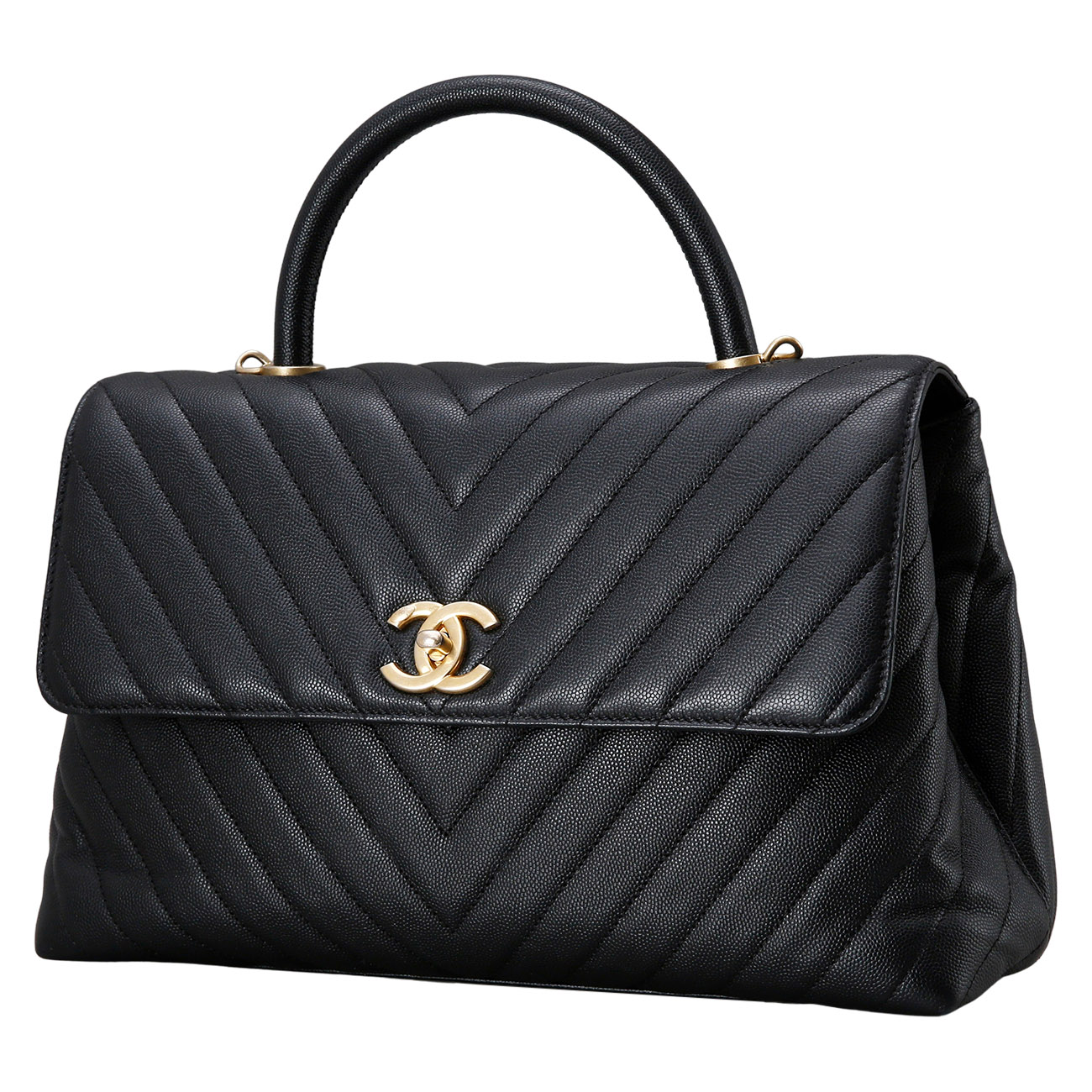 CHANEL(USED)샤넬 캐비어 코코핸들 라지