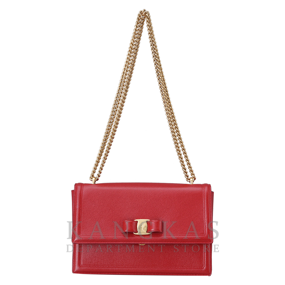 FERRAGAMO(USED) 페레가모 바라리본 체인 숄더백