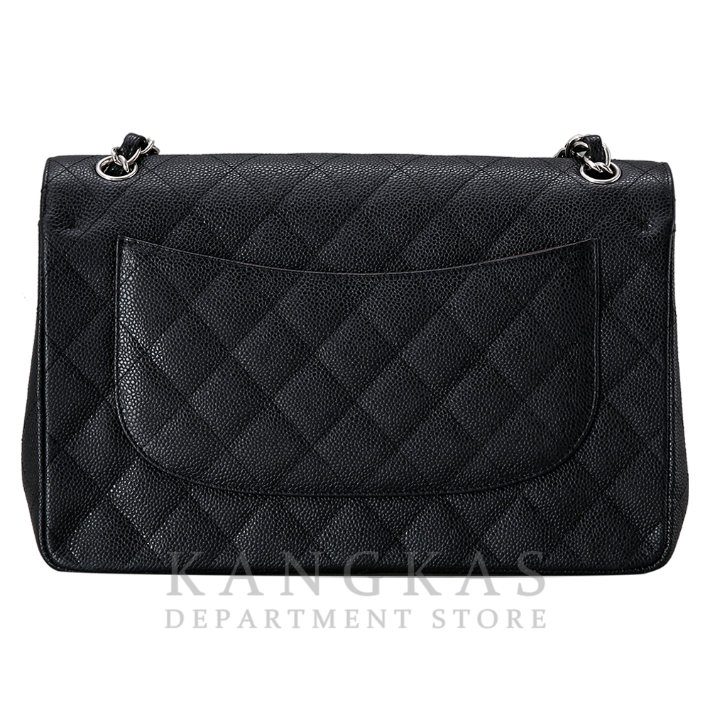 CHANEL(USED)샤넬 클래식 캐비어 점보 블랙 은장