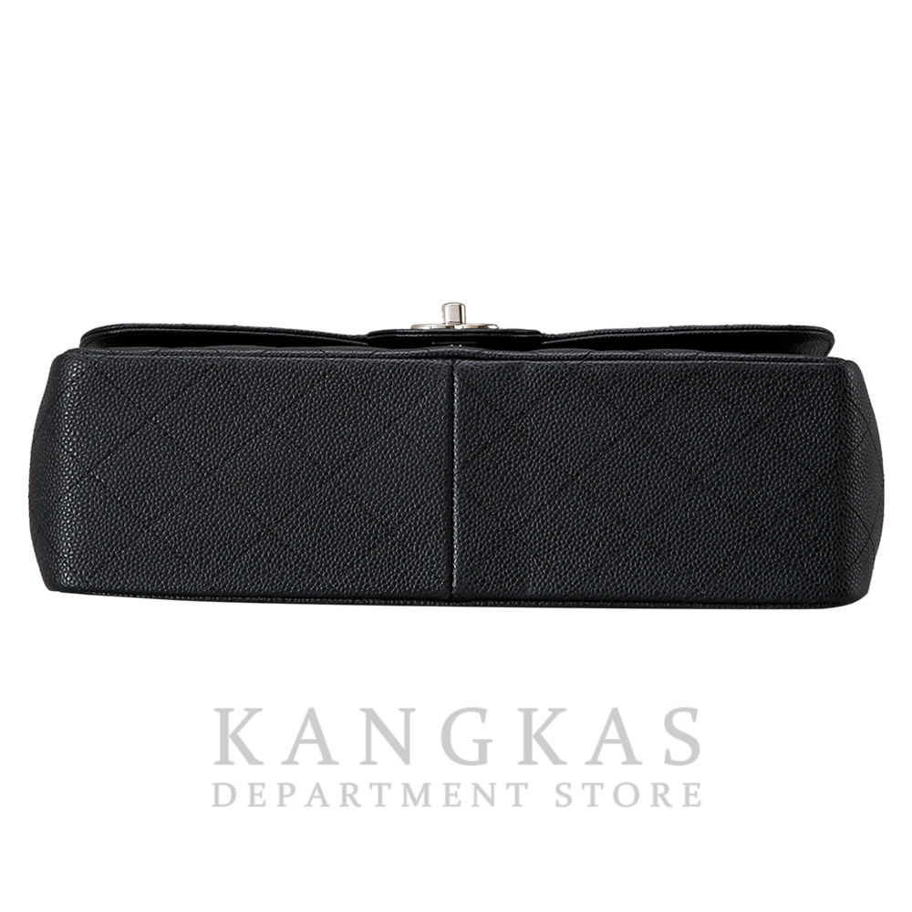 CHANEL(USED)샤넬 클래식 캐비어 점보 블랙 은장