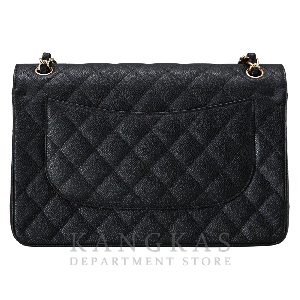 CHANEL(USED)샤넬 클래식 캐비어 점보 블랙 금장