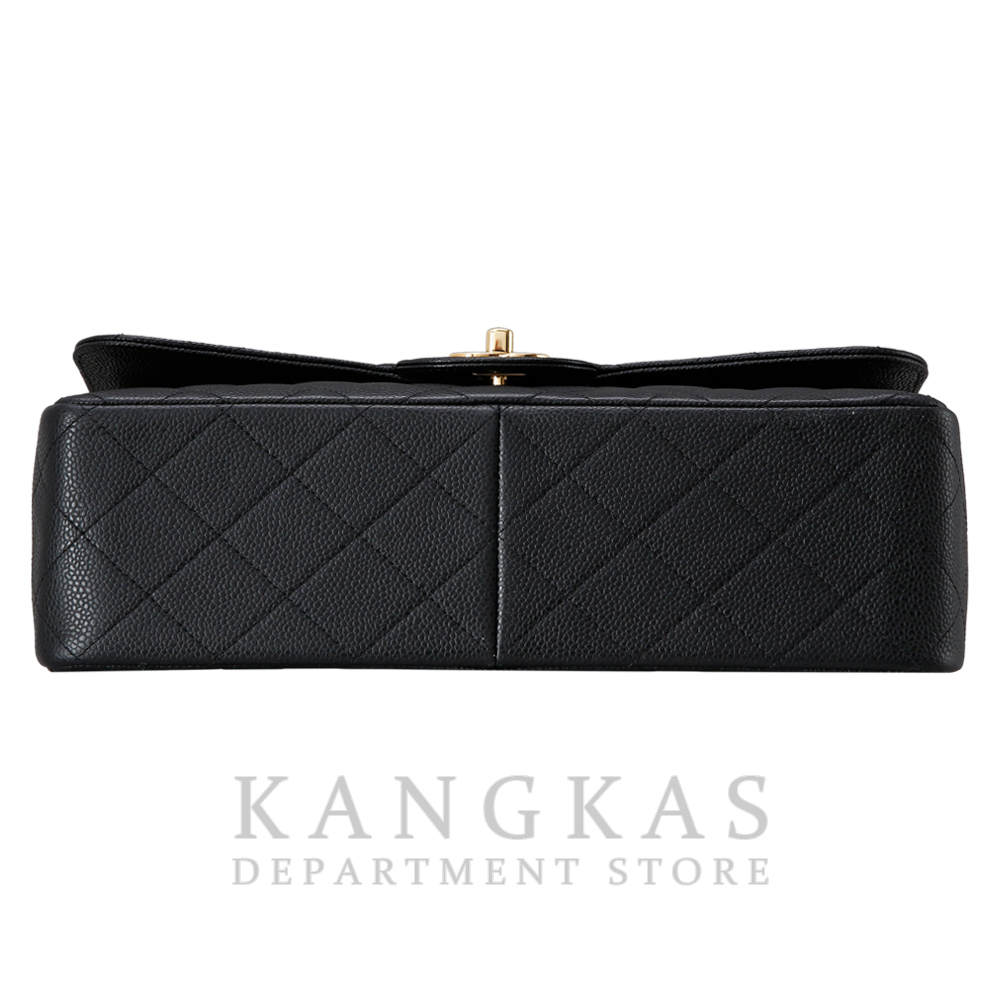 CHANEL(USED)샤넬 클래식 캐비어 점보 블랙 금장