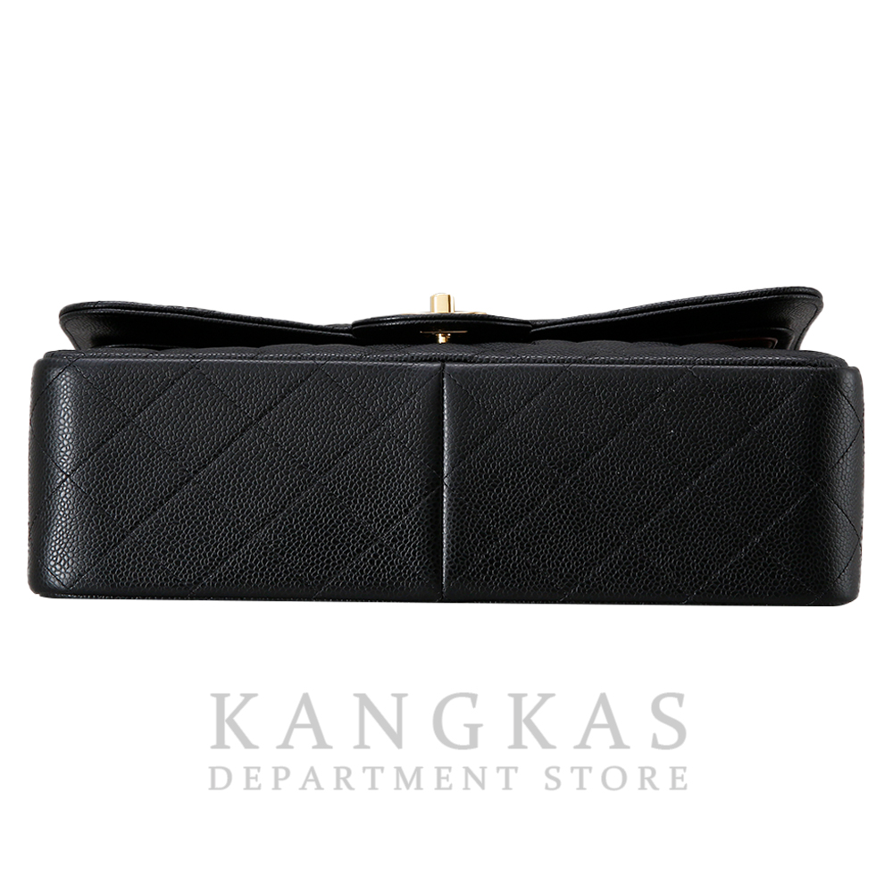 CHANEL(USED)샤넬 클래식 캐비어 점보 블랙 금장