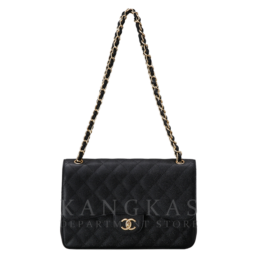 CHANEL(USED)샤넬 클래식 캐비어 점보 블랙