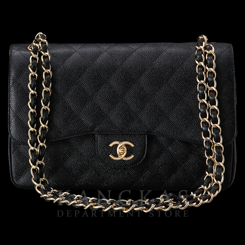 CHANEL(USED)샤넬 클래식 캐비어 점보 블랙